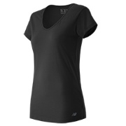 New Balance Women'sShort Sleeve Top Black D83k5535